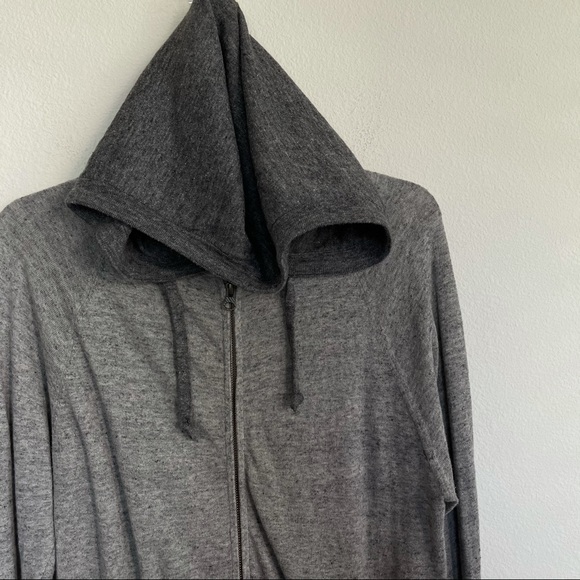 Billy Reid Linen Front Zip Hooded Jacket - Picture 2 of 7